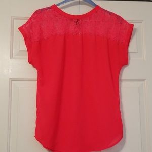 H&M size 8 neon coral top...NWOT